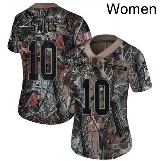 Womens Nike Miami Dolphins 10 Kenny Stills Limited Camo Rush Realtree NFL Jersey